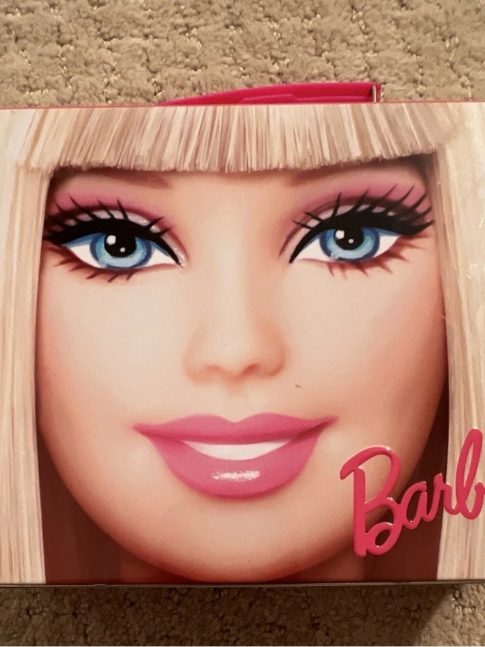 Mattel Barbie Pink Metal Tin Lunch Box Lunchbox 2009 Amscan 919379